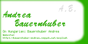 andrea bauernhuber business card